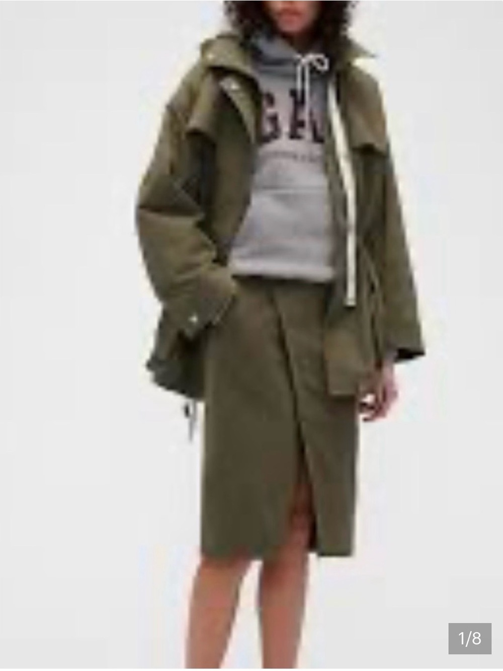 NWT Gap x Victoria Beckham olive green pencil skirt. Size 0.